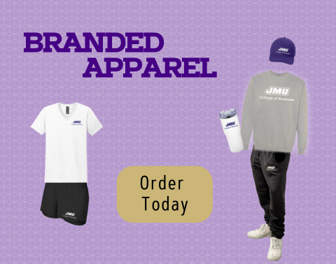 A graphic image that says Branded Apparel and has pictures of leggings, sweatshirt, ball cap and water bottle.