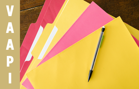 file folders with VAAPI acronym
