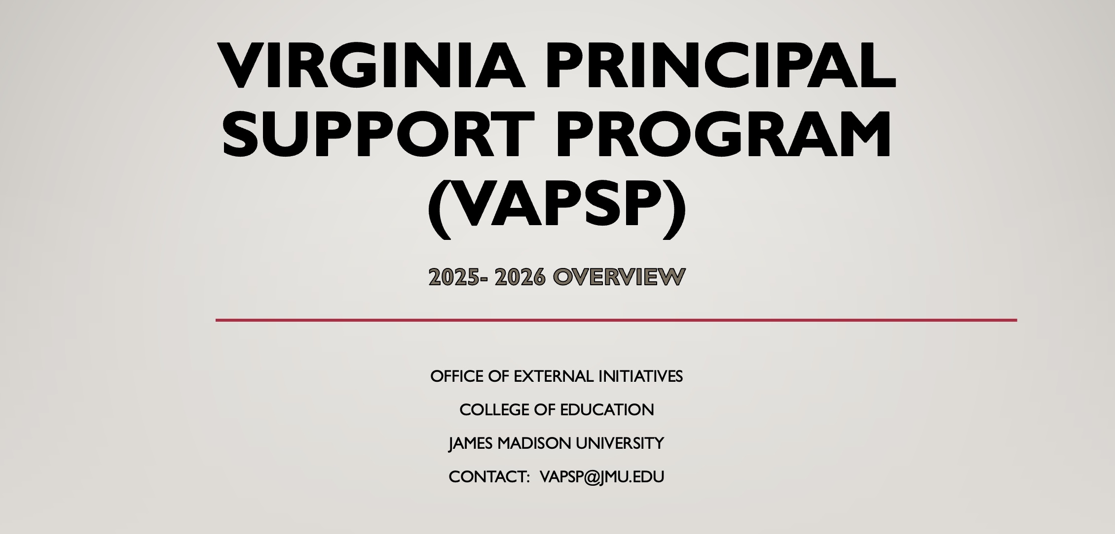 VAPSP enrollment heading