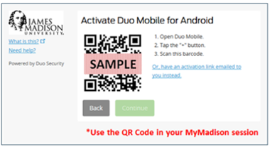Activate Duo Mobile