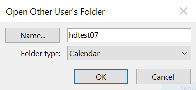 Adding Shared Calender Screenshot