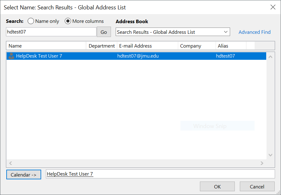 Adding Shared Calender Screenshot