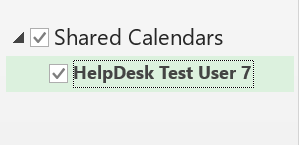Adding Shared Calender Screenshot