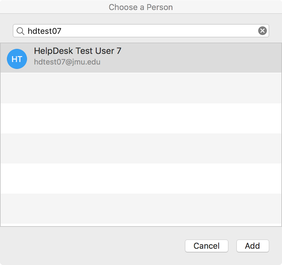 Granting Delegate Access to Mailbox Screenshot
