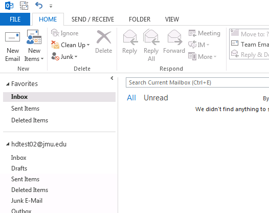 Accessing Shared Mailboxes Screenshot