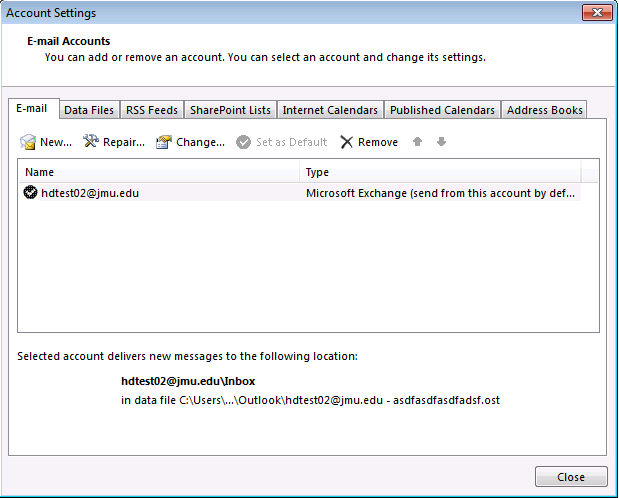Accessing Shared Mailboxes Screenshot