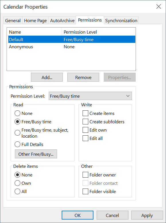 Outlook Editing Calendar Permissions JMU