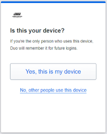 "Is this your device?" Prompt