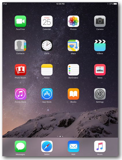 iPad Home Screen