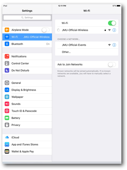 Wi-Fi with spinning indicator