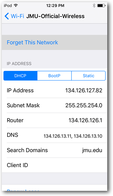 Connection Details