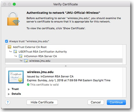 Verify Certificate