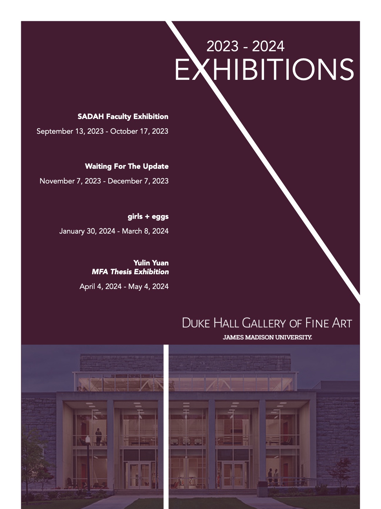 2023-2024 DHGFA Exhibition Schedule