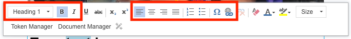 Text Editing Toolbar