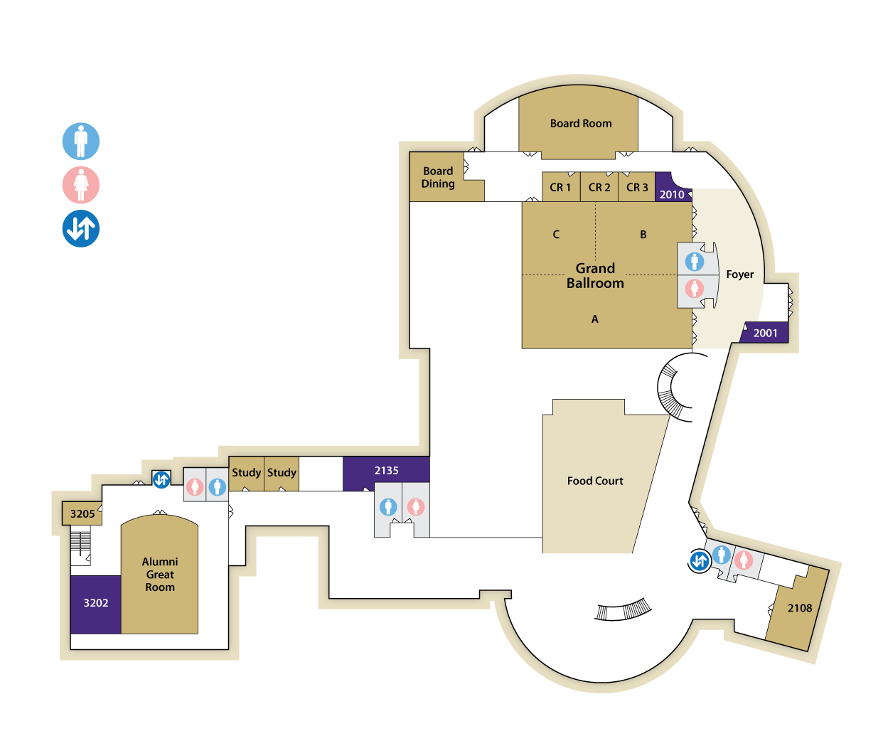 Image of upper level Festival floor plan
