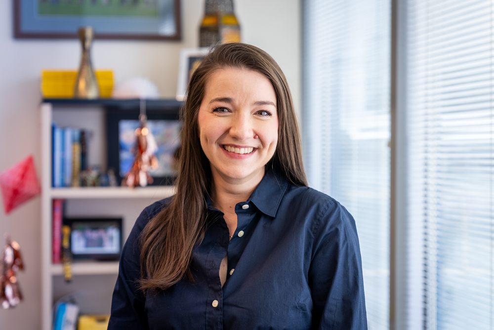 Marlee Meikrantz Sharp in her office