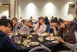 Korean students in thanksgiving dinner 2025