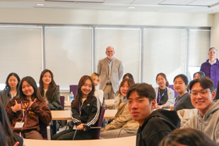 Korean students with Provost Bob Kolvoord