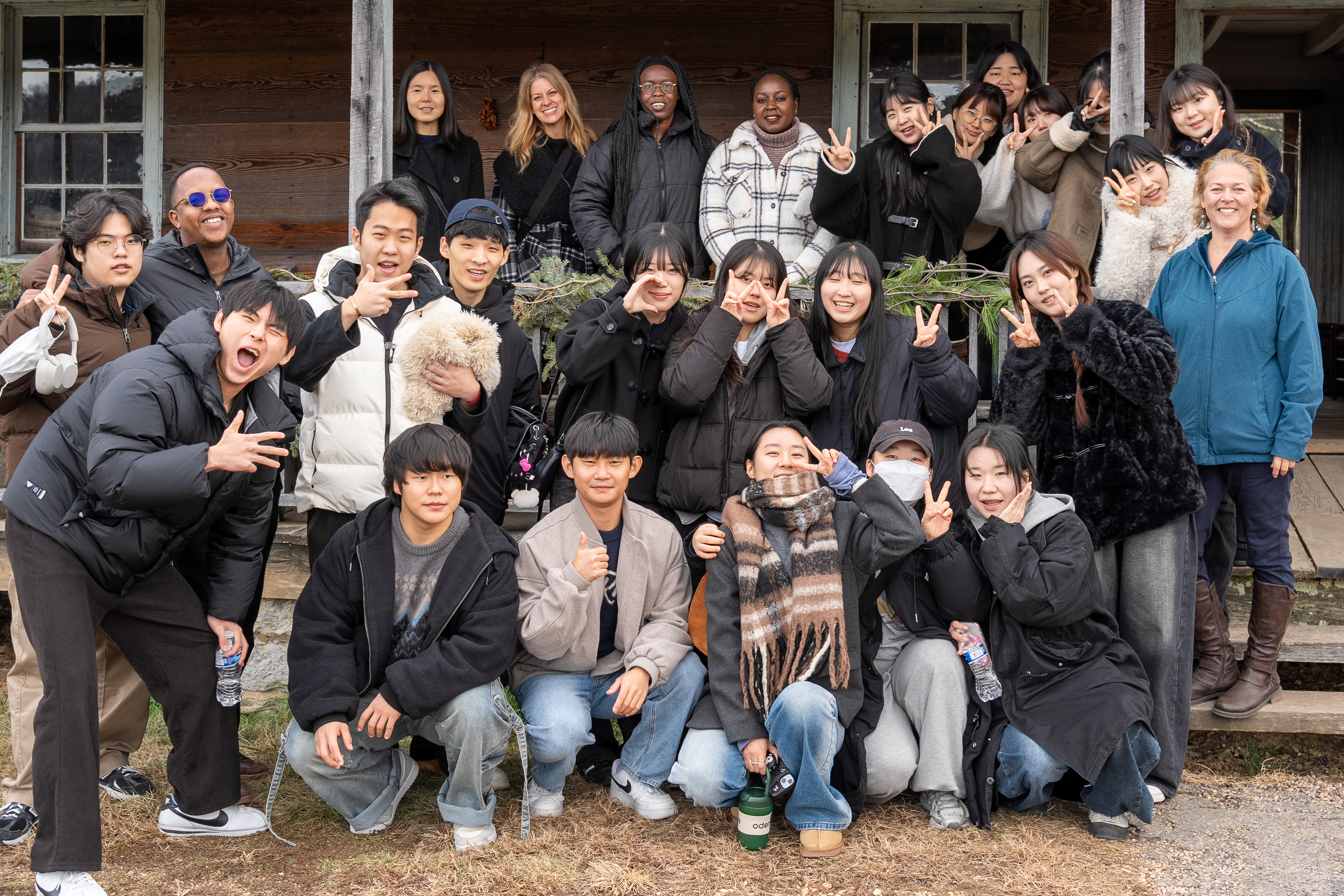 KDU students posing for photo at Frontier Culture Museum