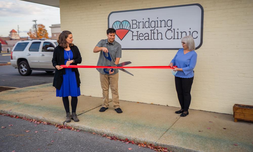 Health clinic ribbon cutting