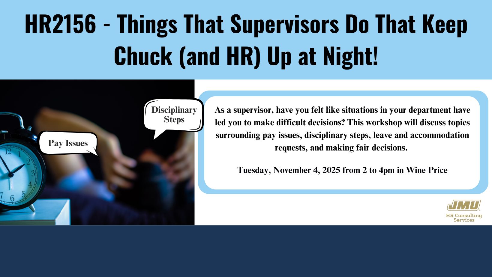 HR2156 - Things That Supervisors Do That Keep Chuck (and HR) Up at Night!