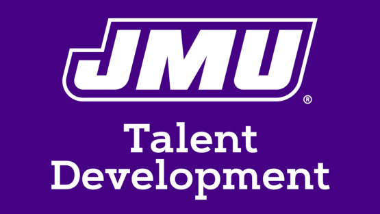 JMU Talent Development logo on a purple background.