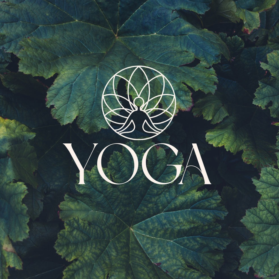 colorful background with the word yoga 