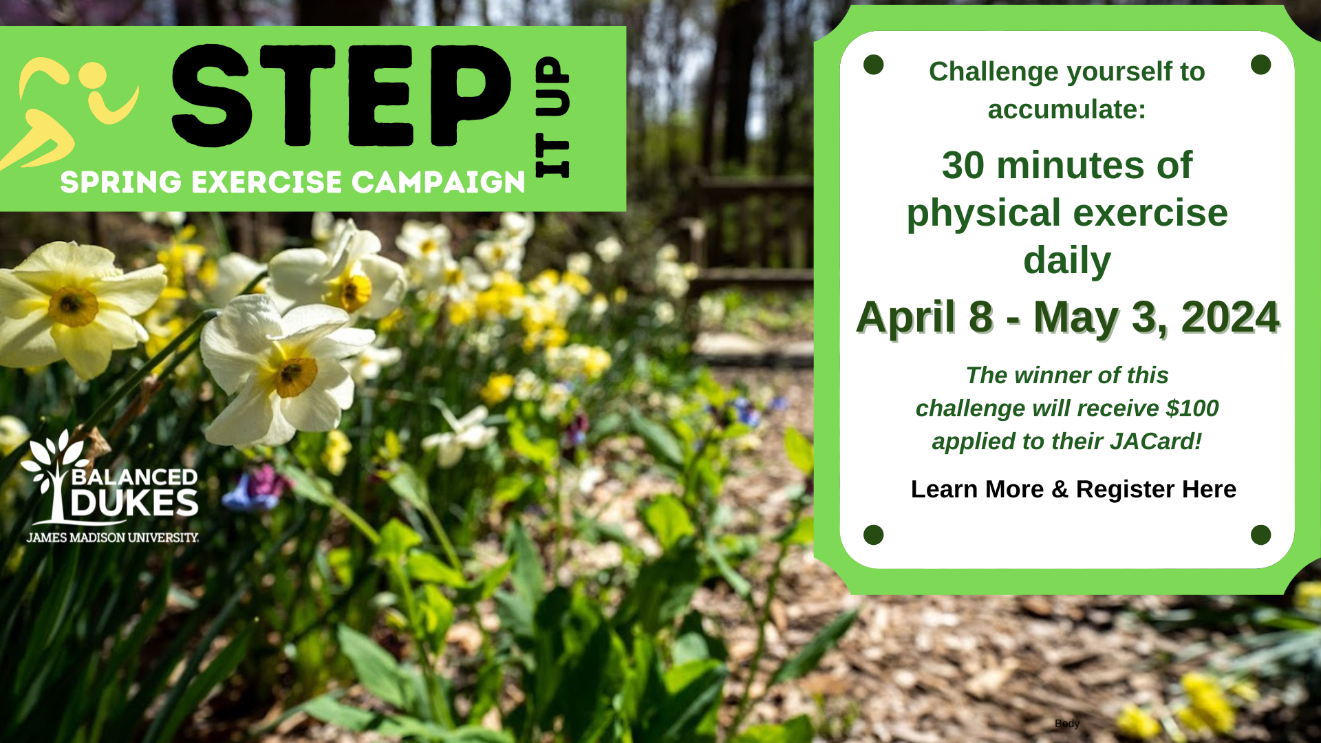 Step It Up Spring Exercise Challenge