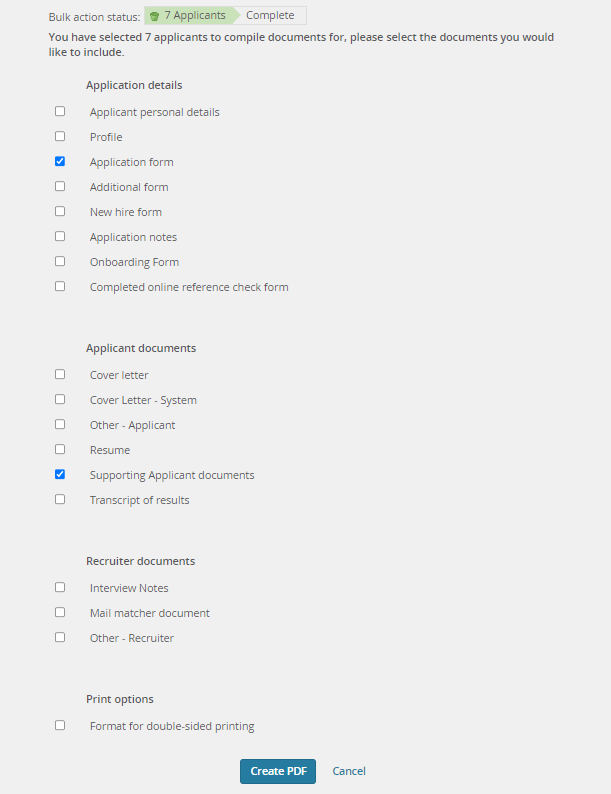 supporting applicant documents