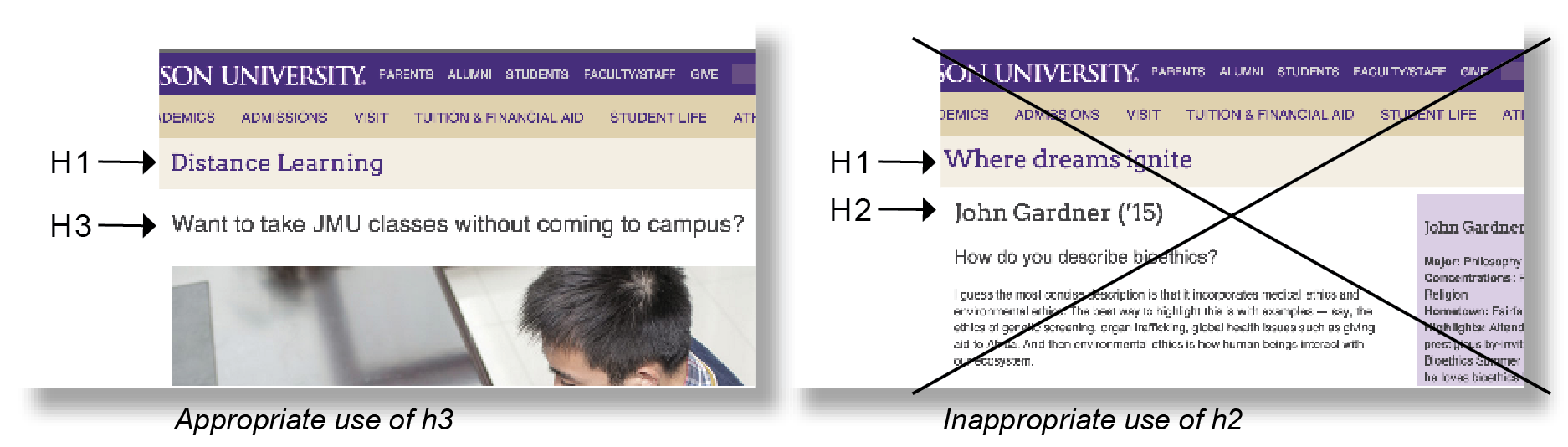 h2 and h3 usage