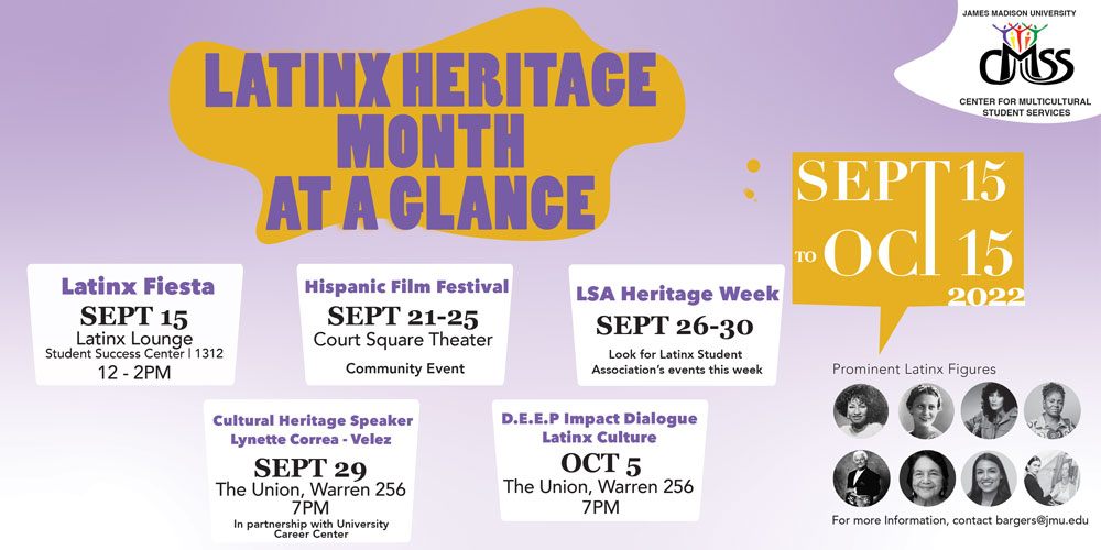 Latinx Heritage Month Events for 2022