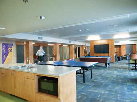Entertainment spaces in Wayland Hall