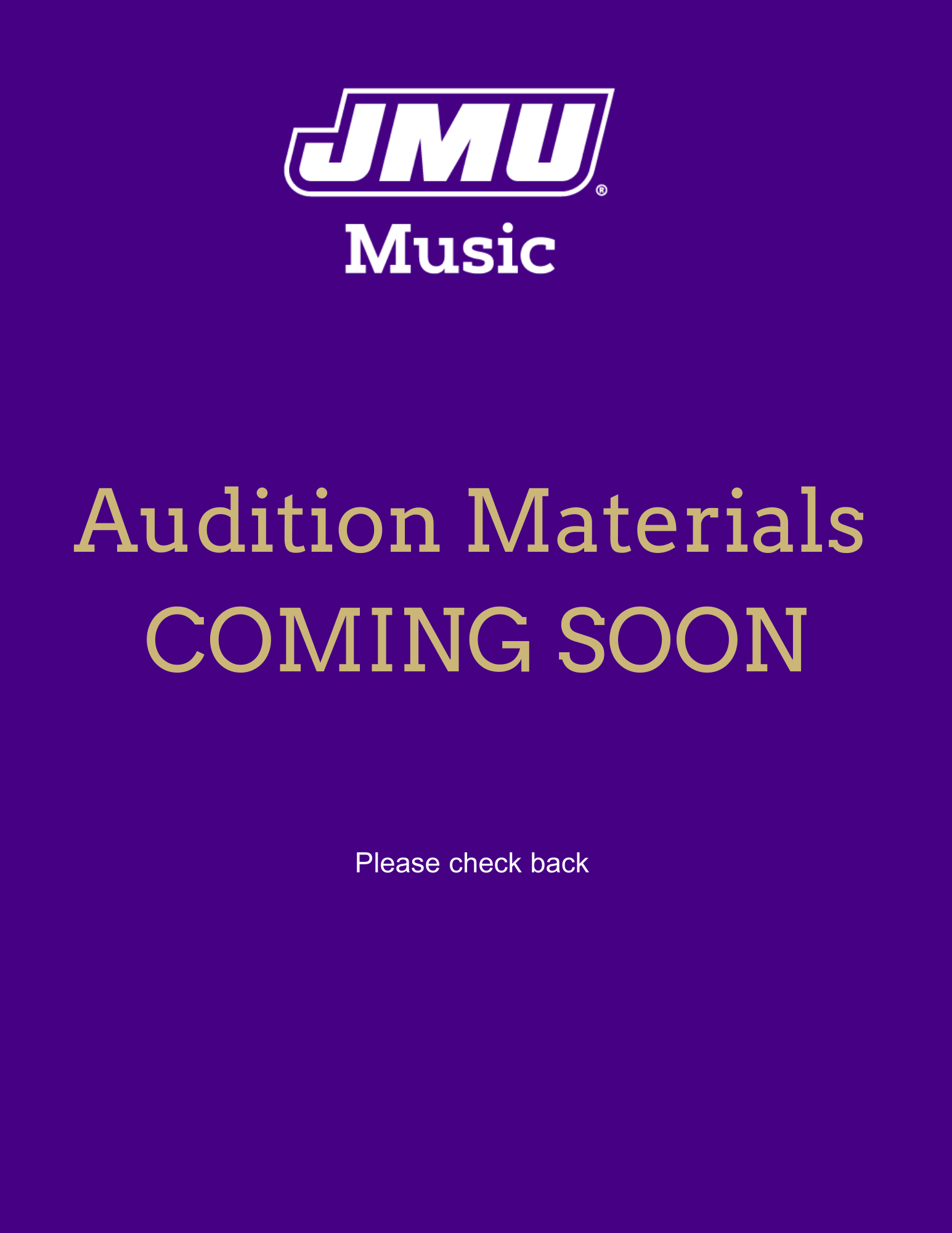 Spring 2024 Choral Ensembles Info JMU