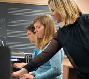 Piano students learning piano