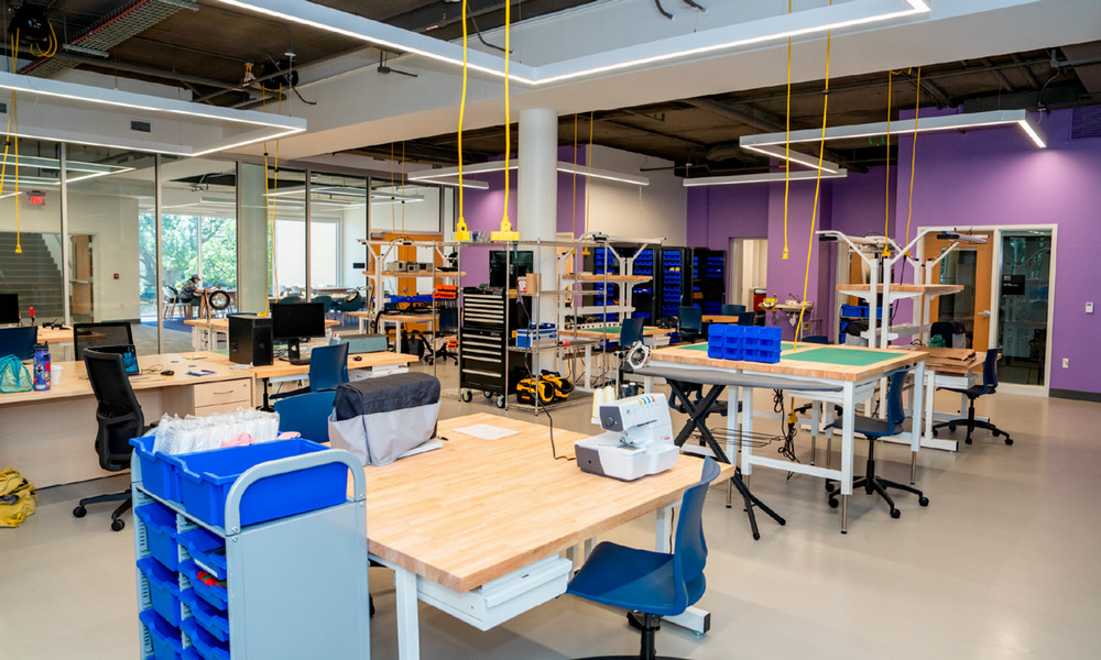 he Makery in Carrier has workbenches with a variety of specialized equipment.