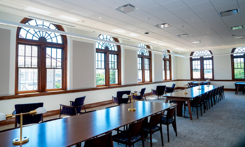 The same reading room after the renovation in 2026.