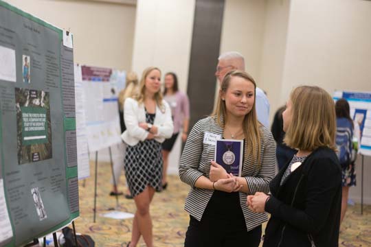 Claire Elverum at the Honors Symposium