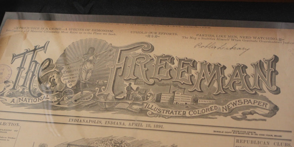 Students viewed historic newspapers from various eras of the Black press.