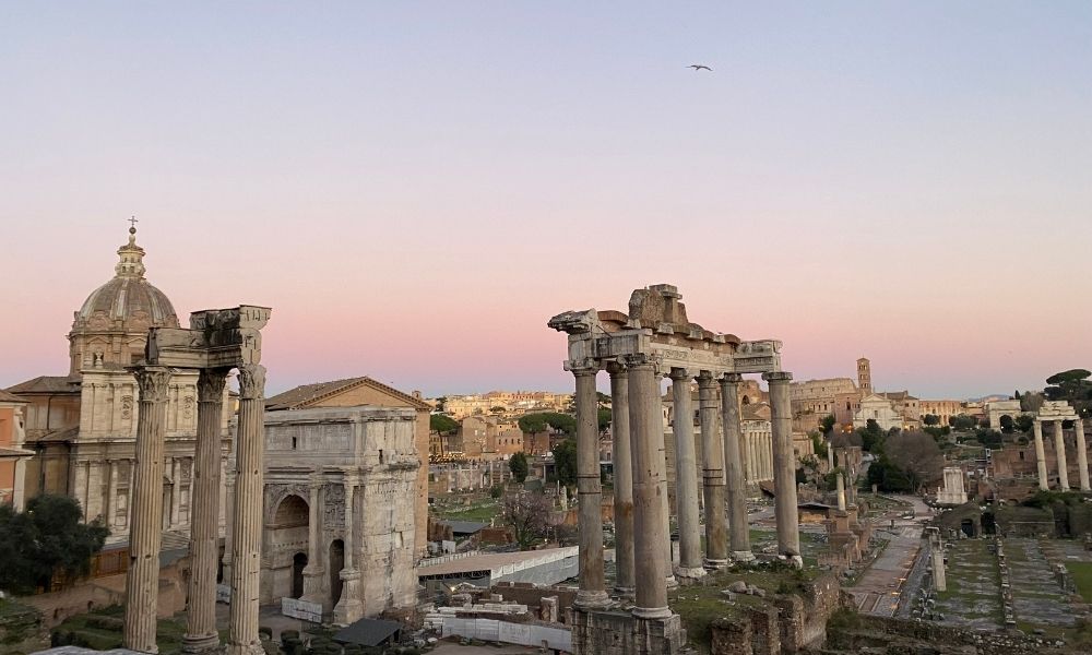 Roman Forum at Sunset. Photo: Elizabeth Rolen