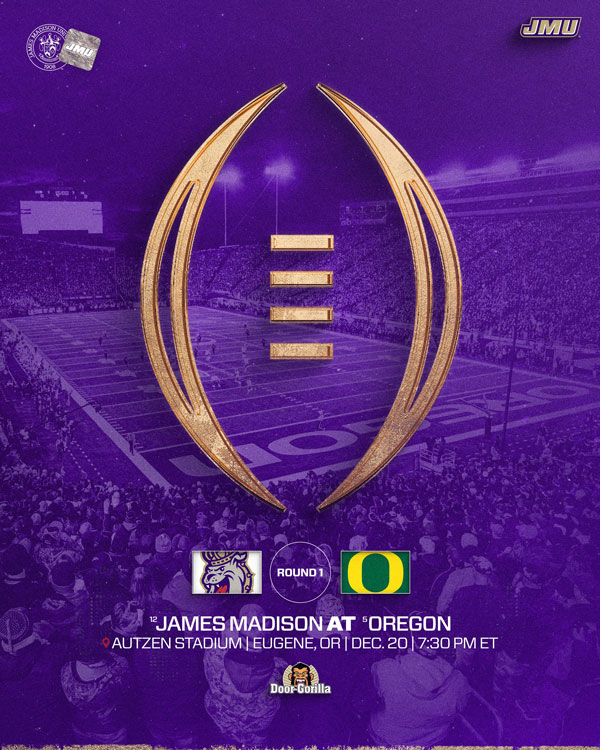 JMU at Oregon Dec. 20 7:30pm