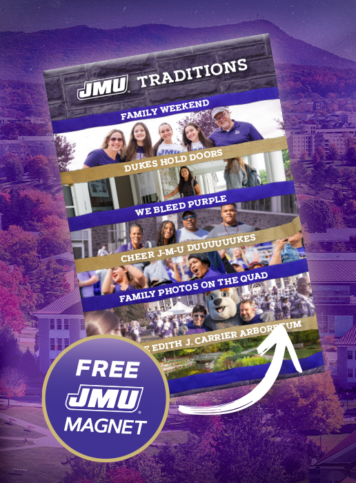 Free JMU Magnet with JMU traditions