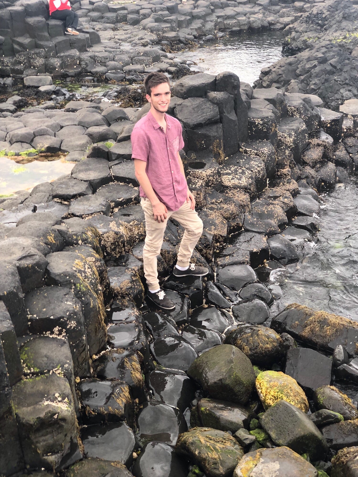 Petiniga at Giants Causeway in Northern Ireland