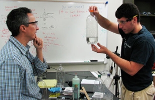 Dr. Klebert Feitosa and senior Anthony Chieco in the lab. Dr. Klebert Feitosa and senior Anthony Chieco in the lab.