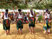 Cameroonian Villagers take part in community activity