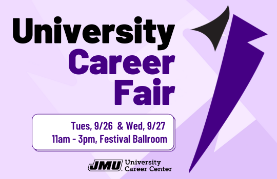 University Career Fair 9/26-27, 11-3, Festival Ballroom