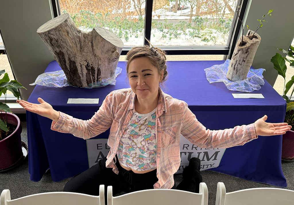 Renee Calway with Sculpture