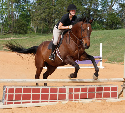 Bekah Jarzombek trains at Seventh Heaven Farm at Mauzy