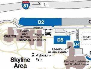 astronomy park map