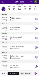 Schedule Overview screenshot
