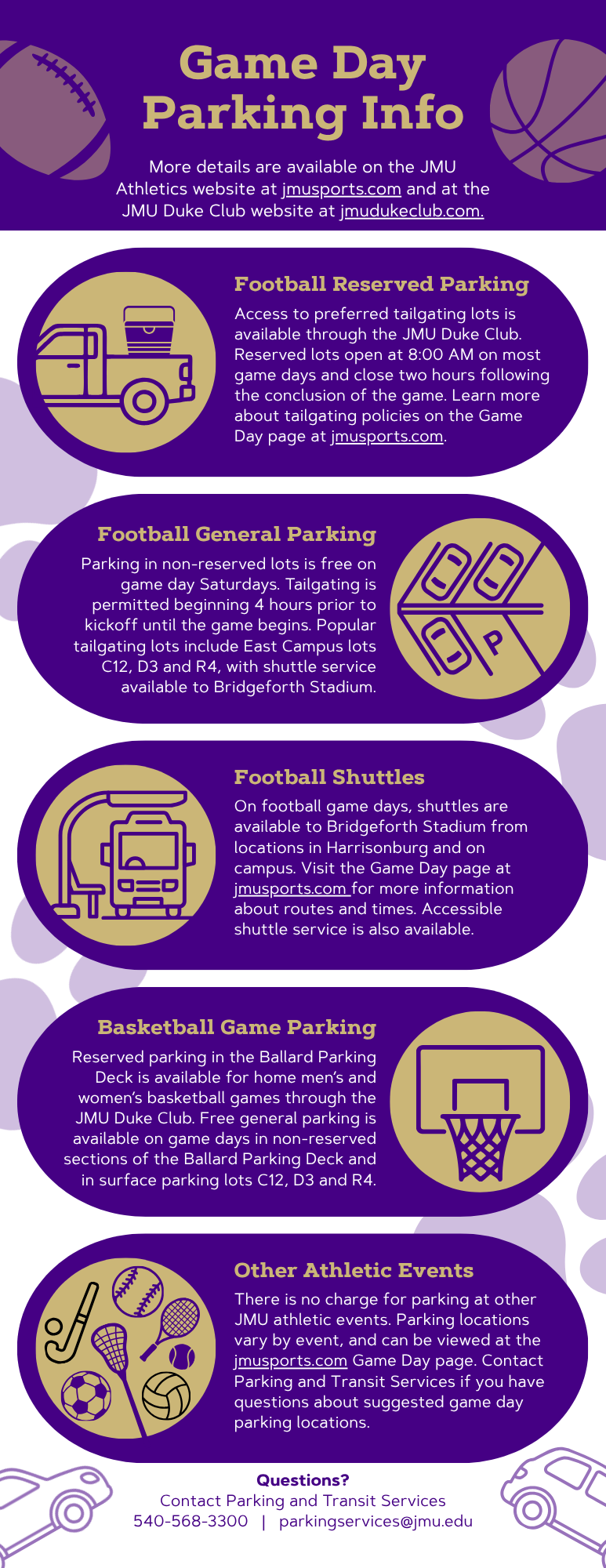 Game Day Parking Info